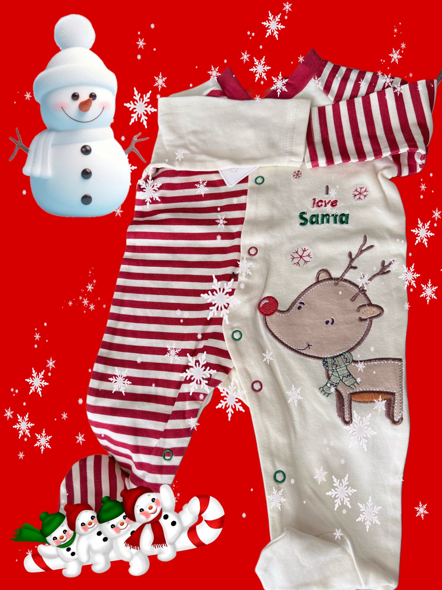 Baby’s Christmas baby grow