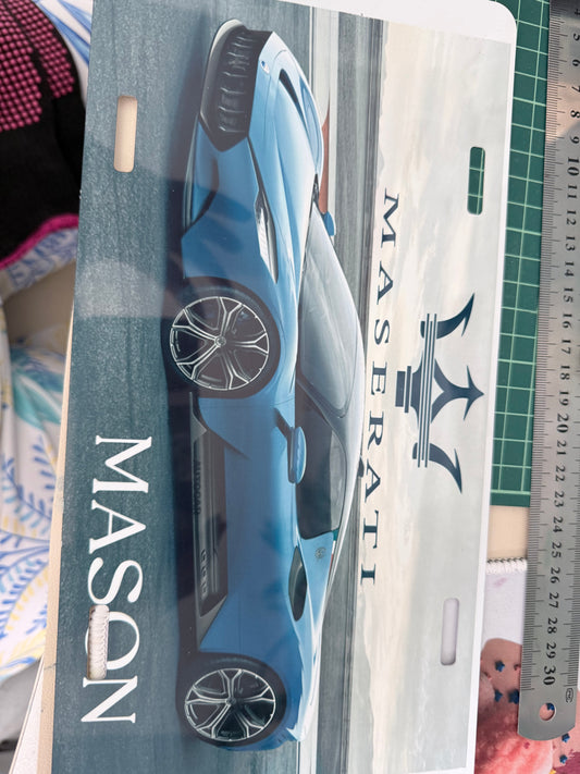 Personalised number plates