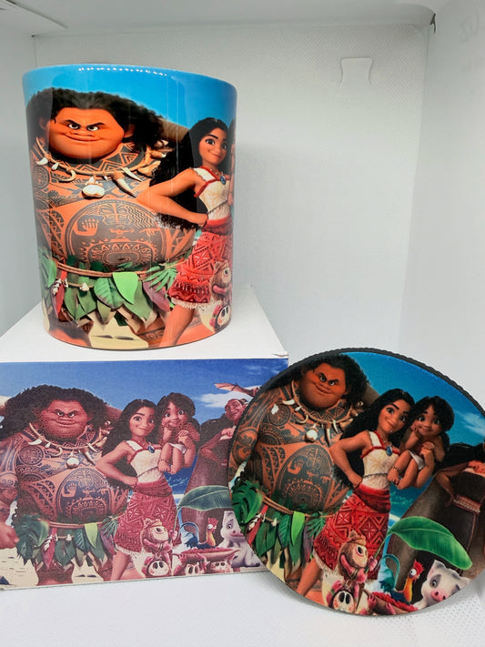 Moana mug & coaster set
