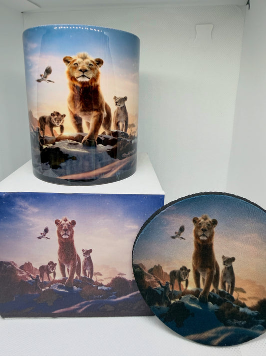 Lion king mug & coaster set